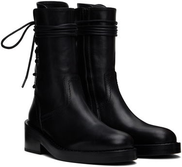 Kläder Ann Demeulemeester Ann Demeulemeester Henrica Leather Boots Svart | 2201-W-A02-380-099, 3