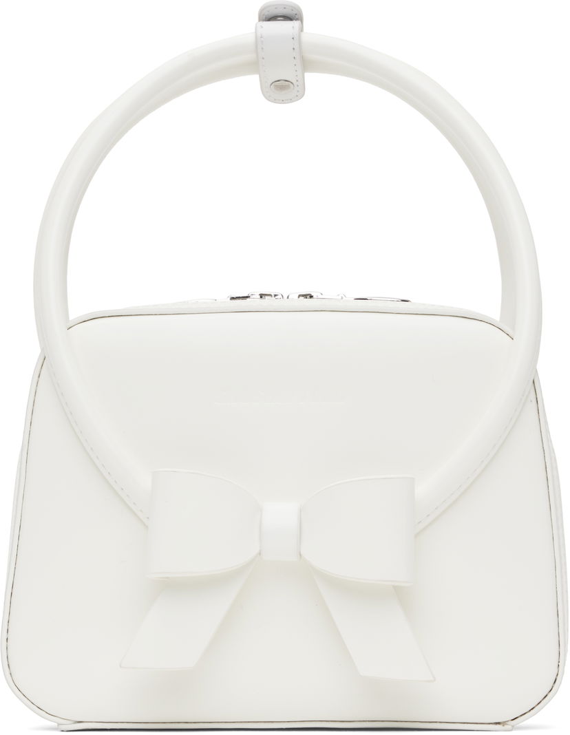 Handväska SHUSHU/TONG SHUSHU/TONG Stereo Bow Bag Vit | FSDDAC01 LEA001