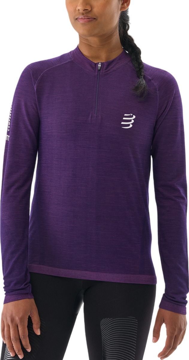 T-shirt Compressport Trail Long Sleeve Running T-Shirt Purpur | atsw4893071l