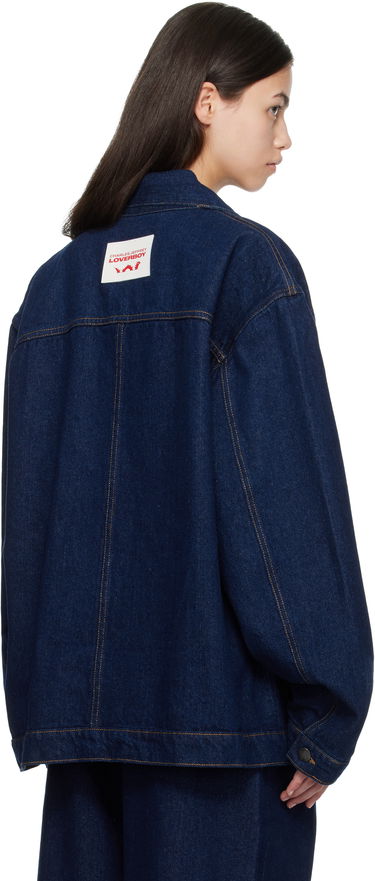 Jacka Charles Jeffrey Loverboy Charles Jeffrey LOVERBOY Knit Patch Cargo Denim Jacket Blå | 054010201, 2