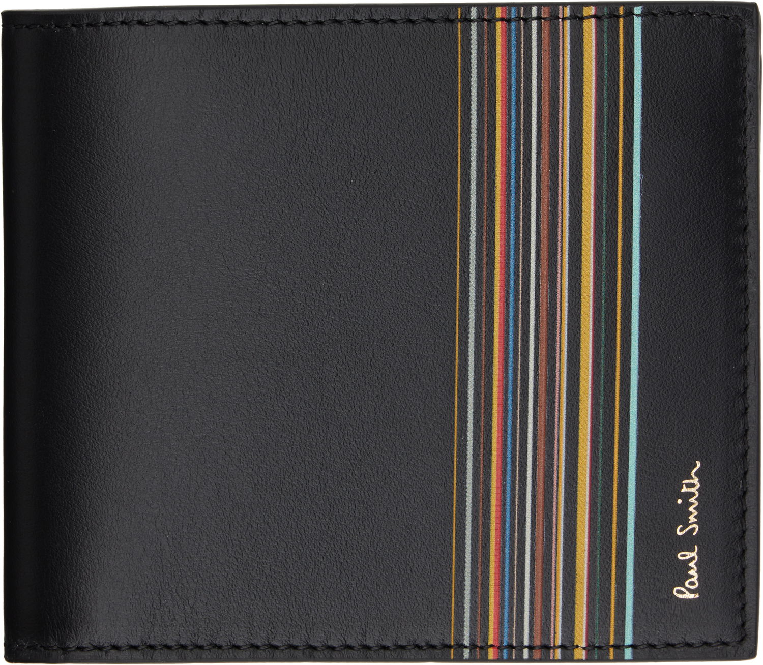 Plånbok Paul Smith Paul Smith Signature Stripe Billfold and Coin Wallet Svart | M1A-4833-LFISIG, 0