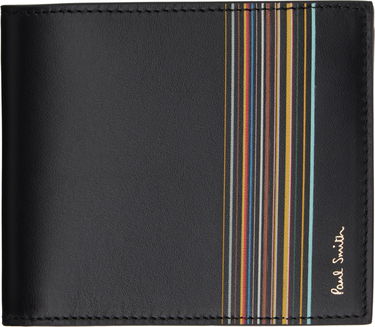 Plånbok Paul Smith Paul Smith Signature Stripe Billfold and Coin Wallet Svart | M1A-4833-LFISIG, 0