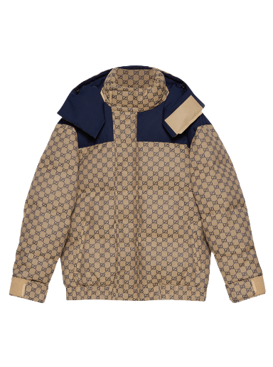 Jacka Gucci GG Canvas Goose Down Jacket Beige | 715535 Z8A52 9120