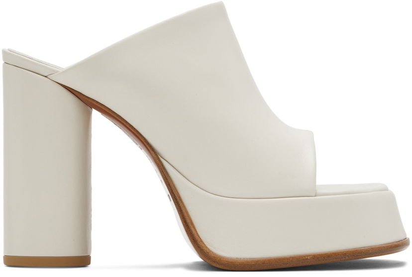 Skovård Ambush AMBUSH Platform Mules Vit | BWIJ003S22LEA0010100