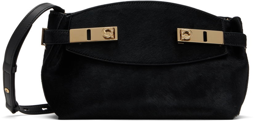 Handväska FERRAGAMO Salvatore Ferragamo Hug Soft XS Crossbody Bag Svart | 779733
