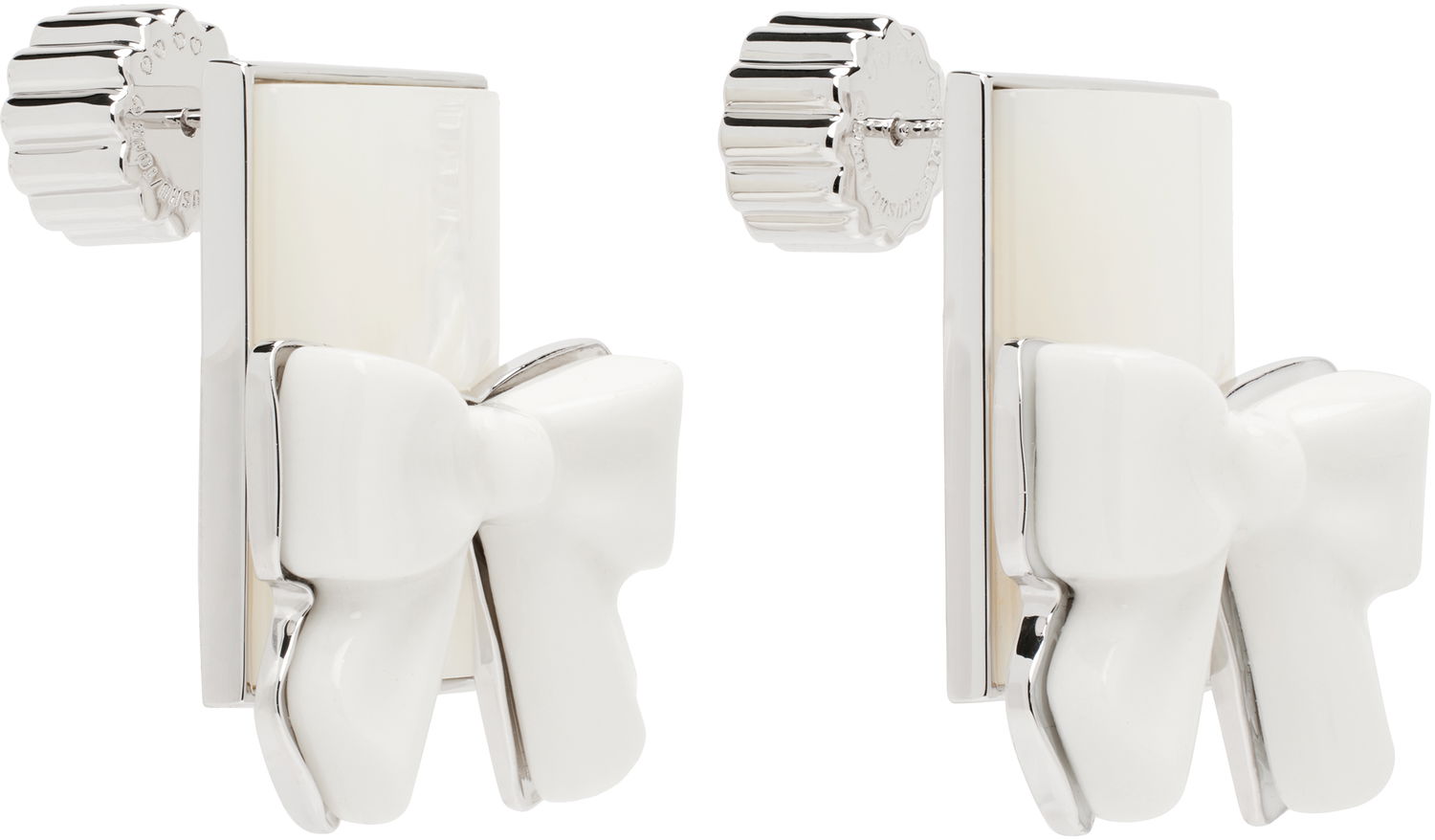 Örhängen SHUSHU/TONG YVMIN Edition Bowknot Square Earrings Vit | 25615WHT00DN2, 1