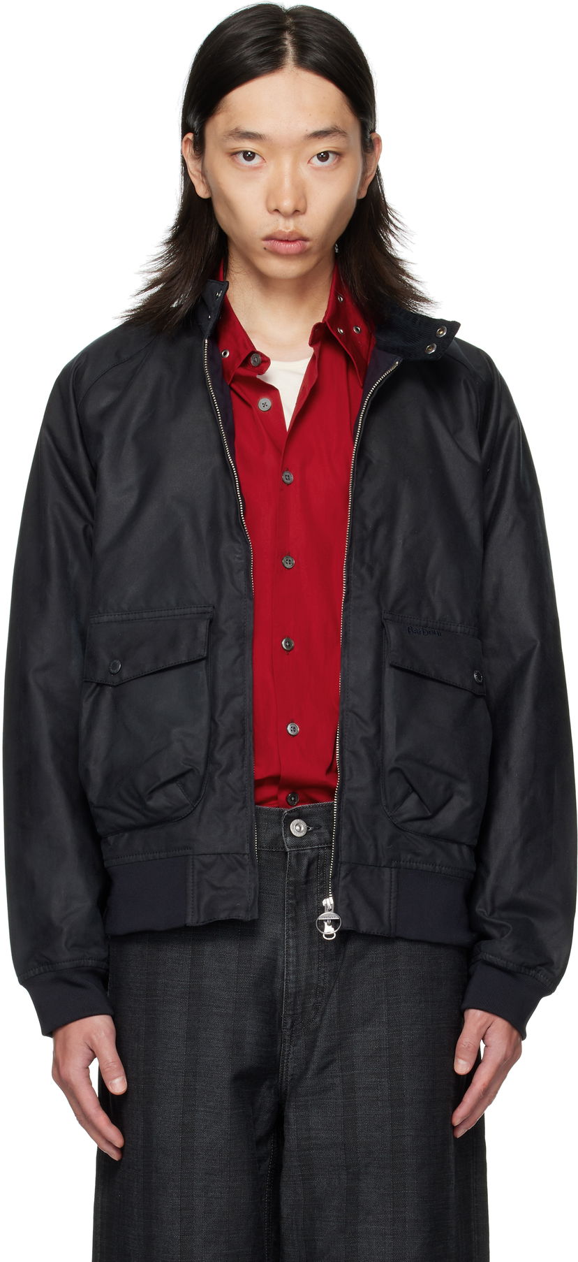 Jacka Barbour Barbour Modern Royston Waxed Jacket Svart | MWX2485NY92
