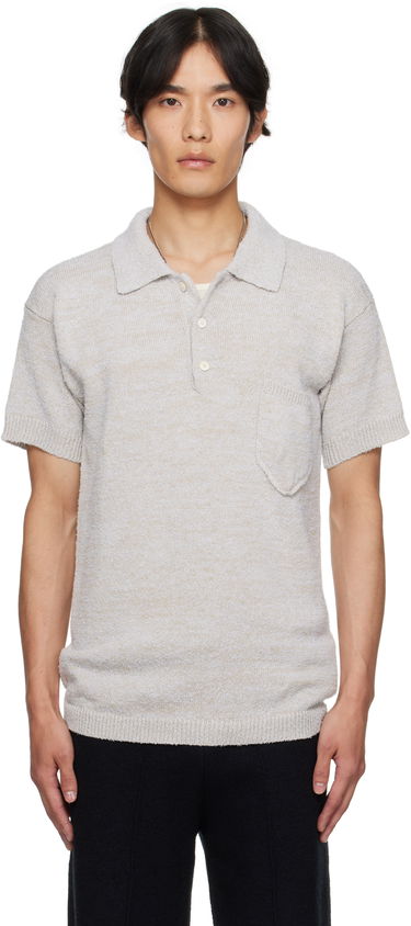 Polotröja Maison Margiela Maison Margiela Patch Pocket Knit Polo Beige | S50GL0062 M13152, 0