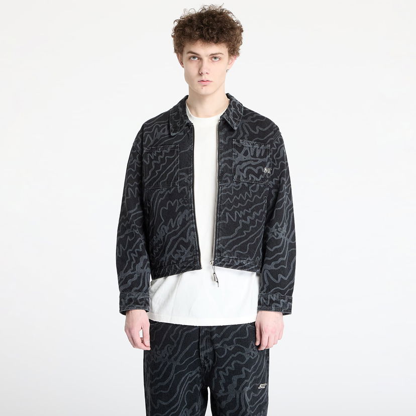 Bomberjacka Footshop FTSHP Silver Lining Denim Jacket Svart | FTSHP_470