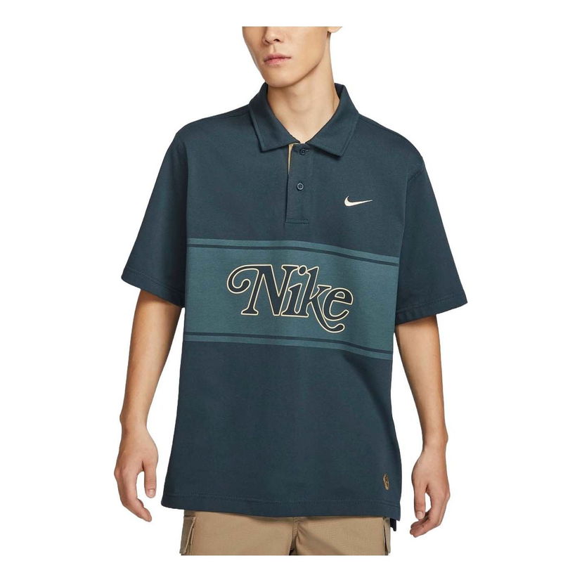 Polotröja Nike Sportswear Graphic Polo Shirt Grön | HM4456-478