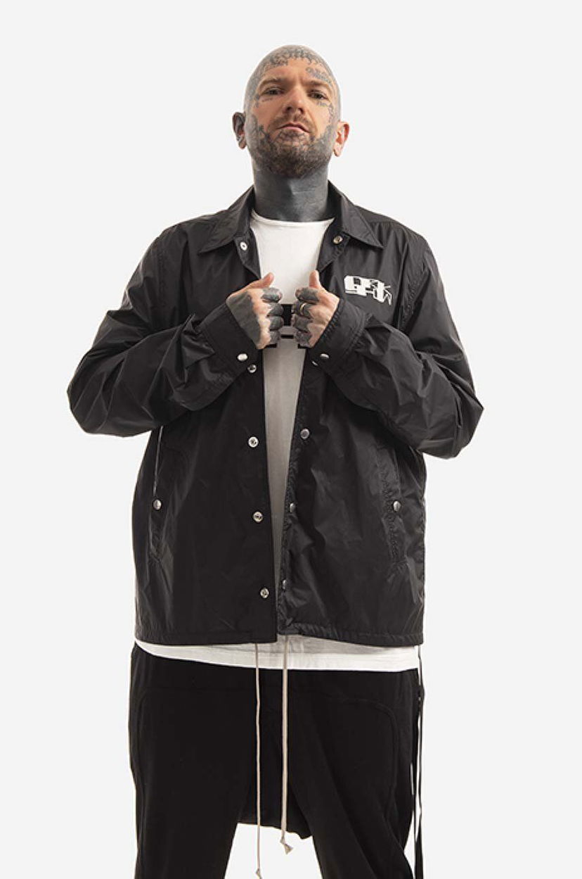 Vindjacka Rick Owens Snapfront Jacket Svart | DU01B7782.NDEP3