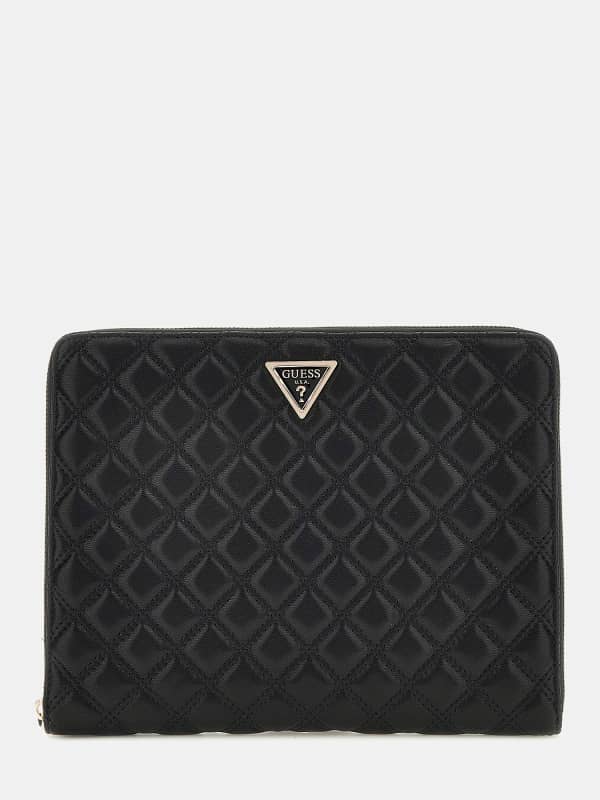 Plånbok GUESS Quilted Tech Case Svart | TWQ87482150