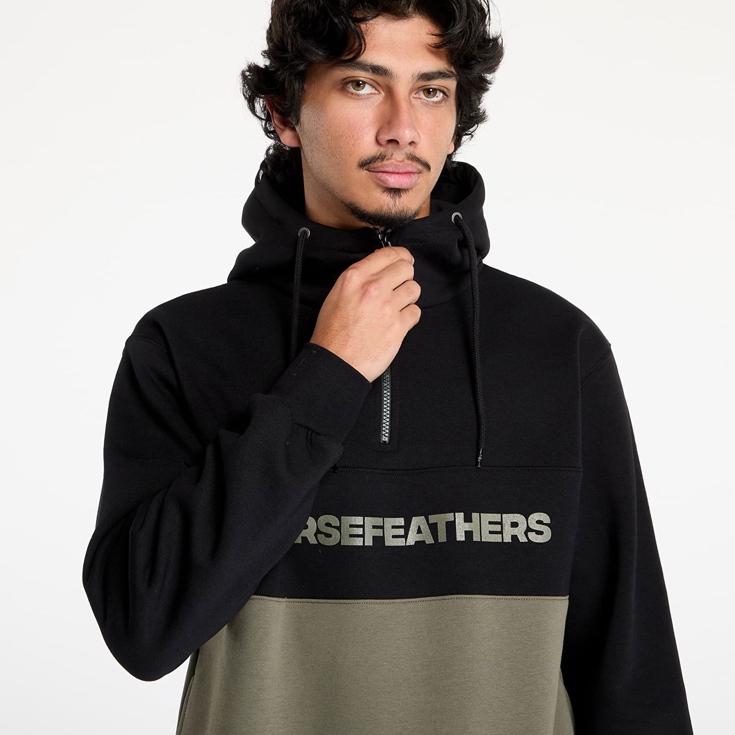 T-shirt Horsefeathers Fulton Sweatshirt Burnt Olive M Svart | SM1354B, 1