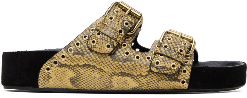 Tillbehör ISABEL MARANT Isabel Marant Lennyo Buckle Sandals Gul | 24PSD0118FA-B1B13S