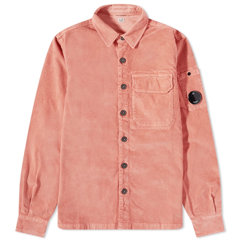 Skjorta C.P. Company Cord Arm Lens Overshirt Rosa | 13CMSH289A-006410O-476, 0