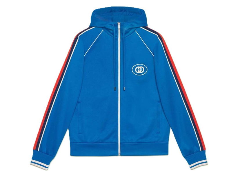 Jacka Gucci Logo Jacket Blue Blå | 703604 XJEES 4658