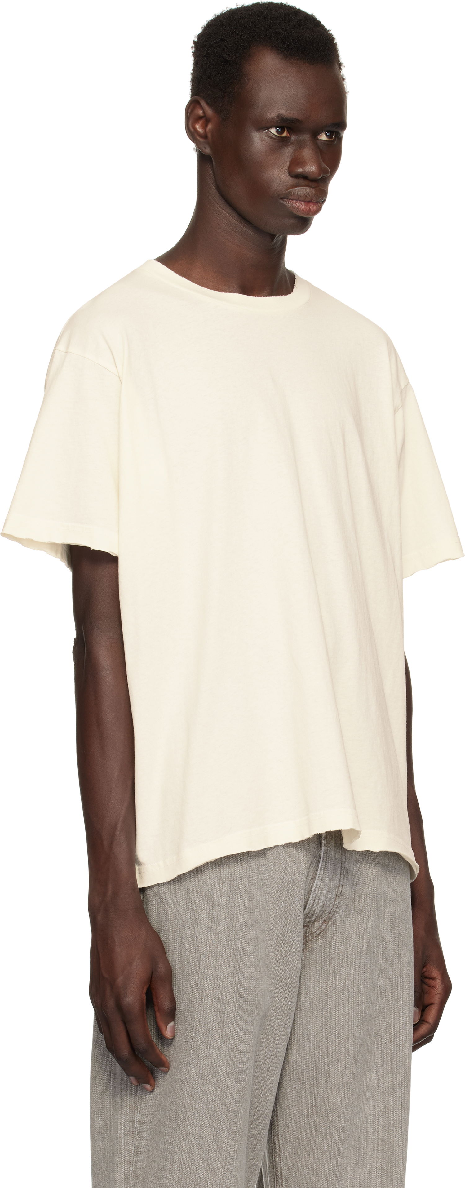 T-shirt John Elliott John Elliott Folsom Cropped T-Shirt Vit | A290M37596A, 1