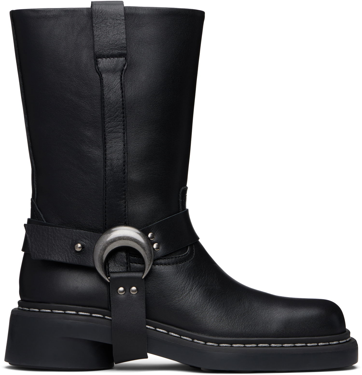 Kläder Marine Serre Marine Serre MS Moto Leather Boots Svart | WFW045A RLEA0017, 0