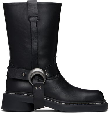 Kläder Marine Serre Marine Serre MS Moto Leather Boots Svart | WFW045A RLEA0017, 0