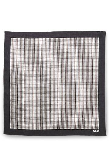 Halsduk BOSS Plaid Patterned Bandana with Contrasting Border Flerfärgad | 50546032