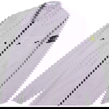 Jacka Stone Island Garment Dyed Two Pocket Zip Overshirt Lavender Purpur | 7915102-V0147, 0