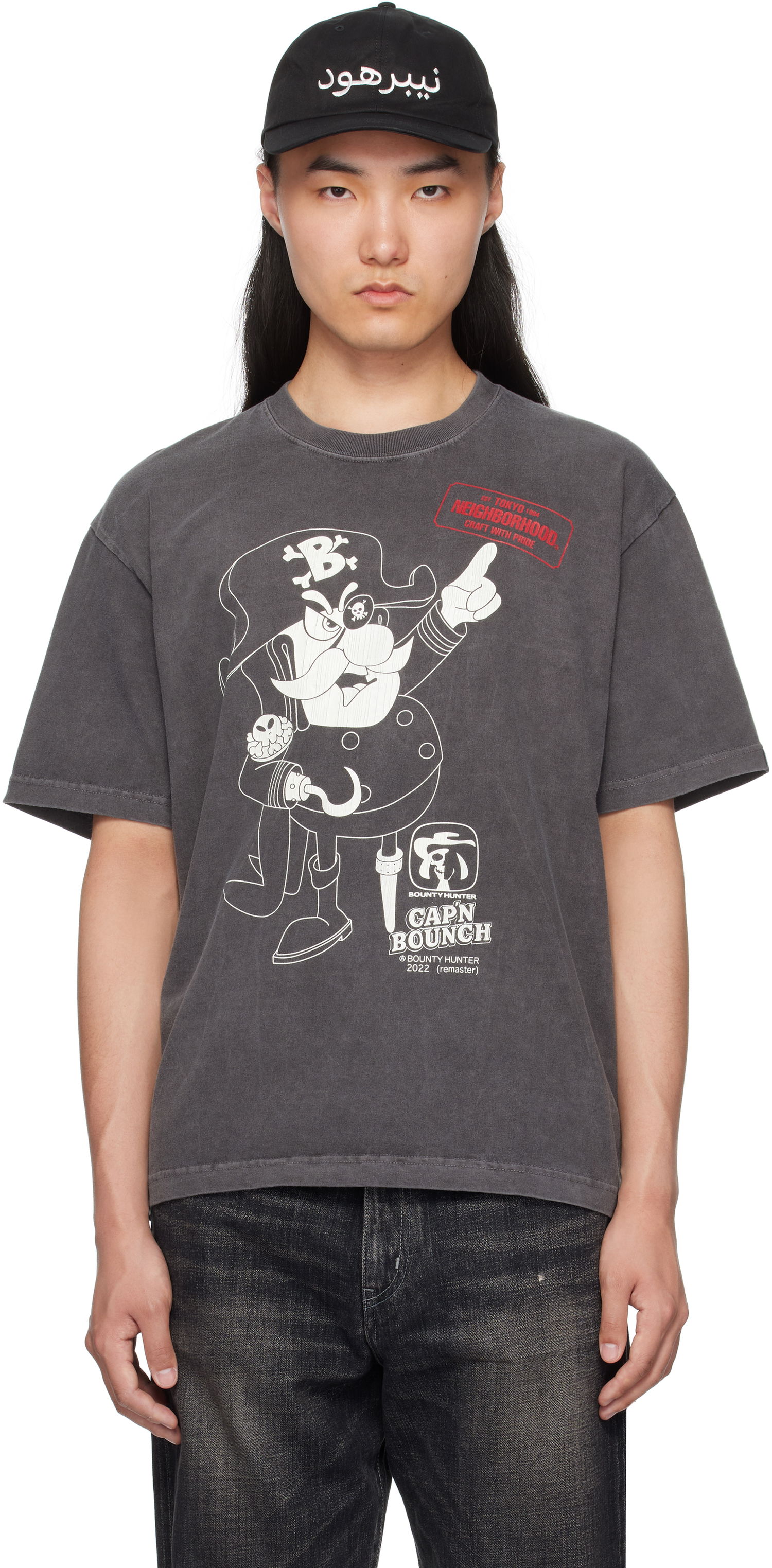 T-shirt Neighborhood BOUNTY HUNTER Edition Graphic T-Shirt Grå | 251PCBHN-ST01, 0