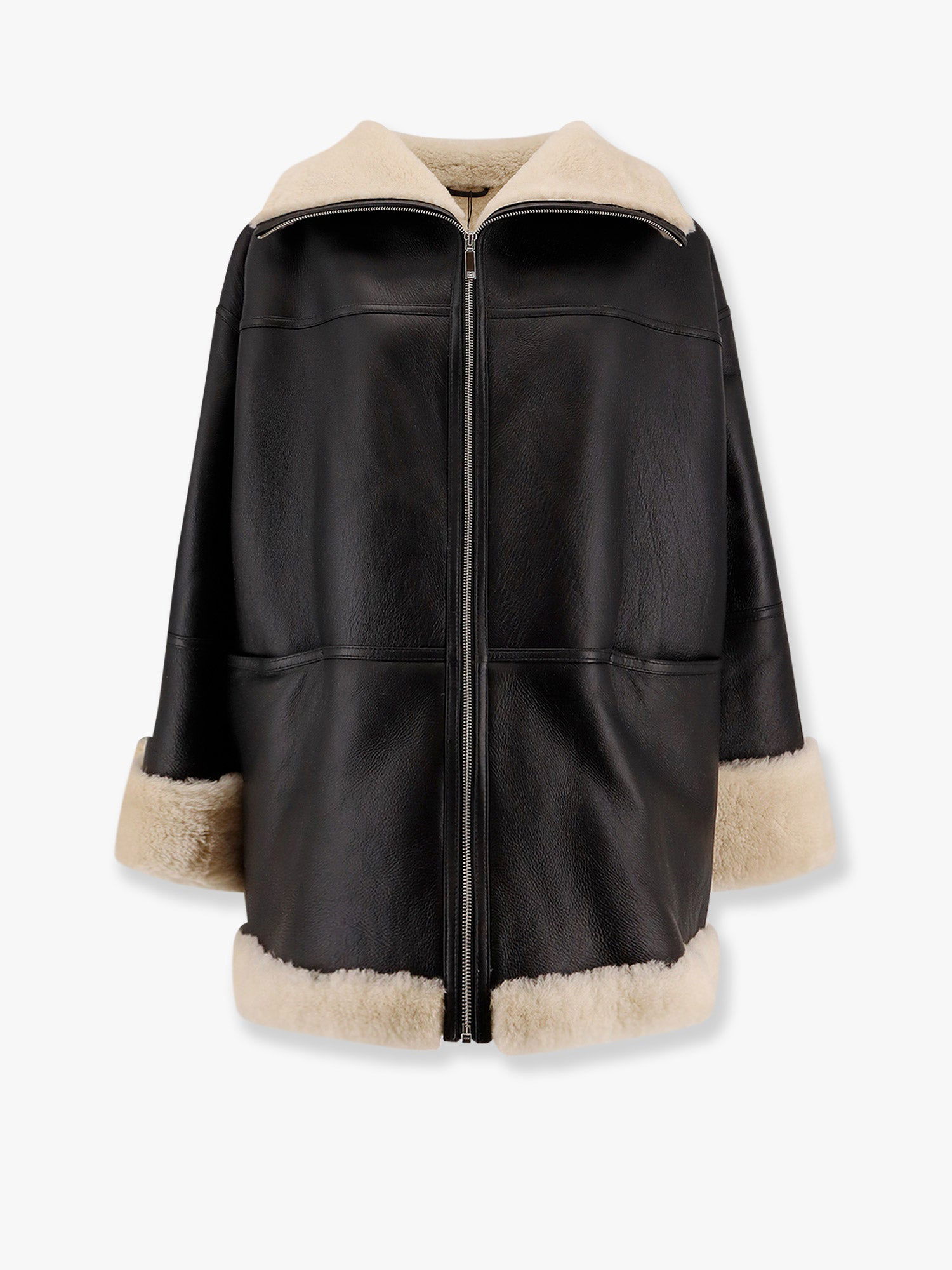 Bomberjacka TOTEME Suede and Shearling Jacket by Toteme Svart | 214122606913, 0