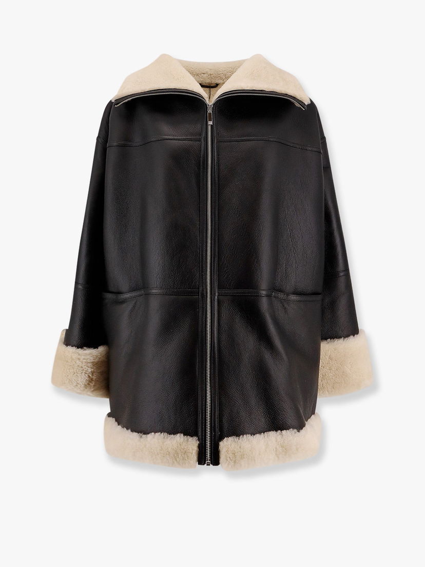 Bomberjacka TOTEME Suede and Shearling Jacket by Toteme Svart | 214122606913