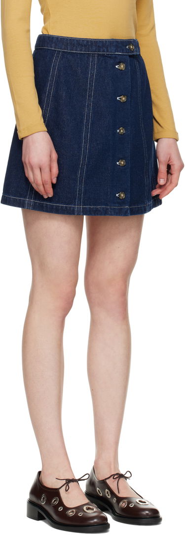 Kjol A.P.C. A.P.C. Pipa Denim Miniskirt Blå | COHJI-F06459, 1