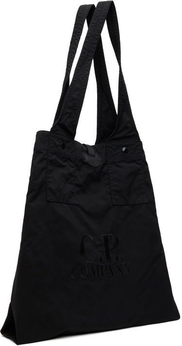 Tygpåse C.P. Company Twill Left Hand Logo Tote Bag Svart | 18CMAC054A-110305G, 1