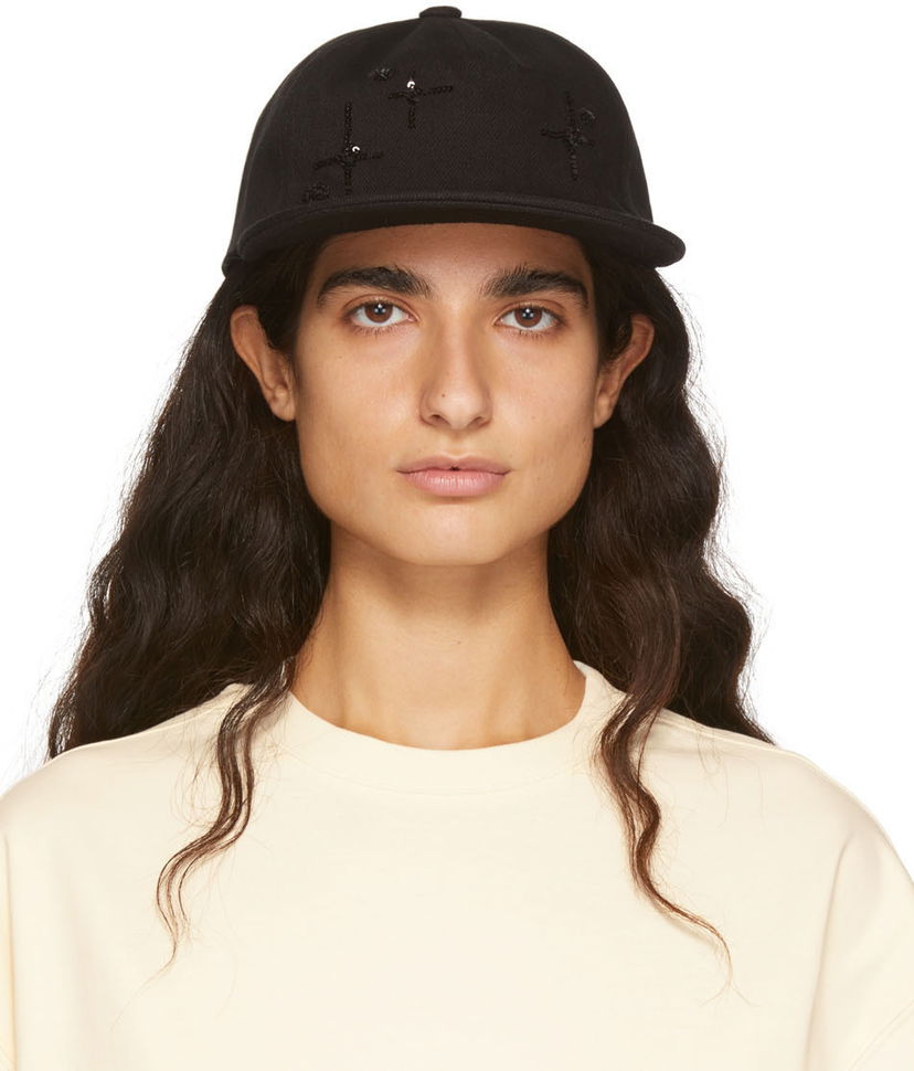 Keps We11done Sequin Baseball Cap Svart | WD-AH1-22-404-U-BK