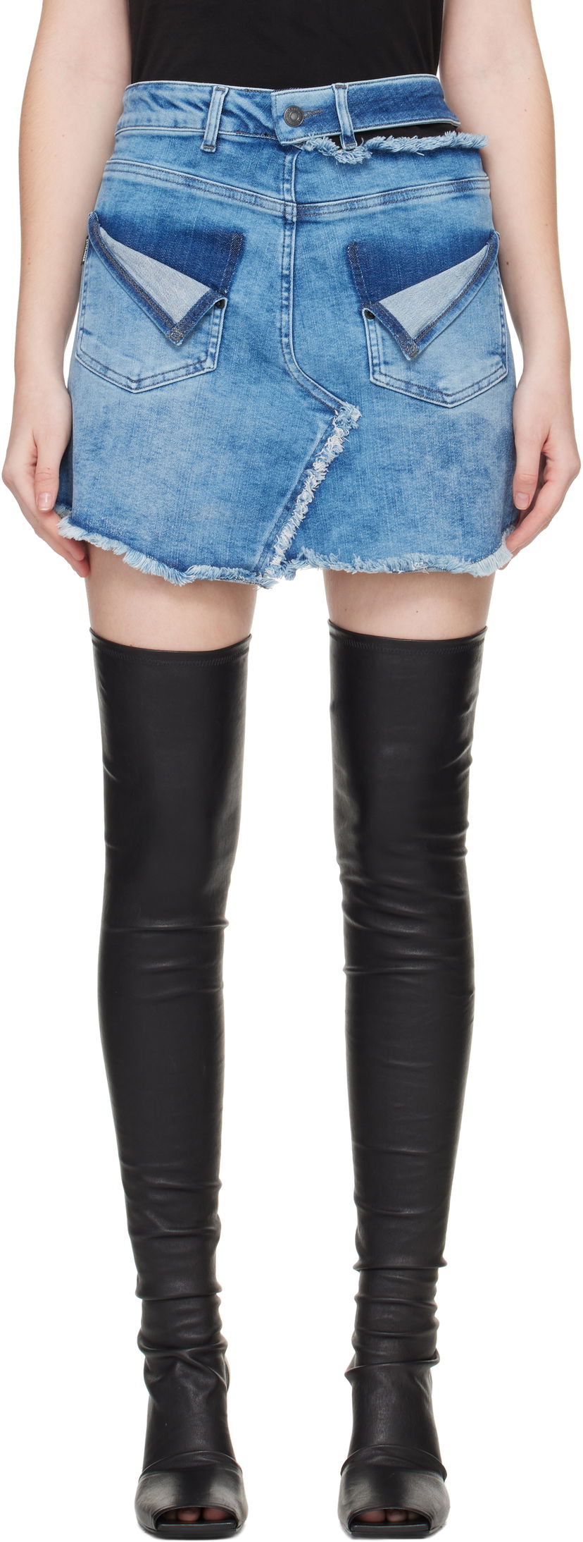 Kjol Ottolinger Ottolinger Reversed Denim Miniskirt Blå | 117-301117-02
