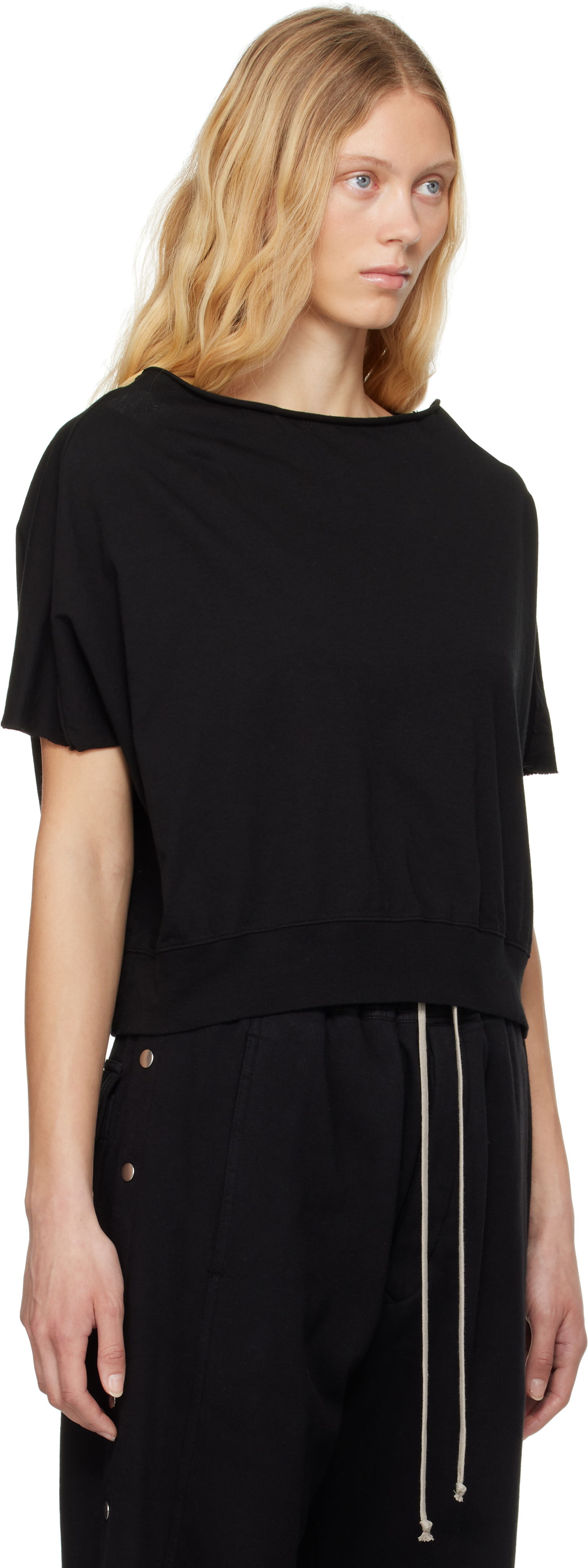 Crop top Rick Owens Rick Owens DRKSHDW Hollywood Dagger T-Shirt Svart | DS01E3243 RN, 1