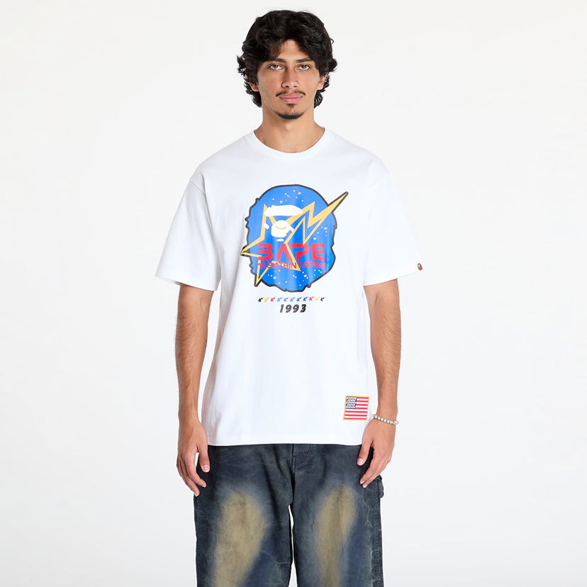 T-shirt BAPE Space Ape Head Tee White Vit | 001TEK701016F WHT