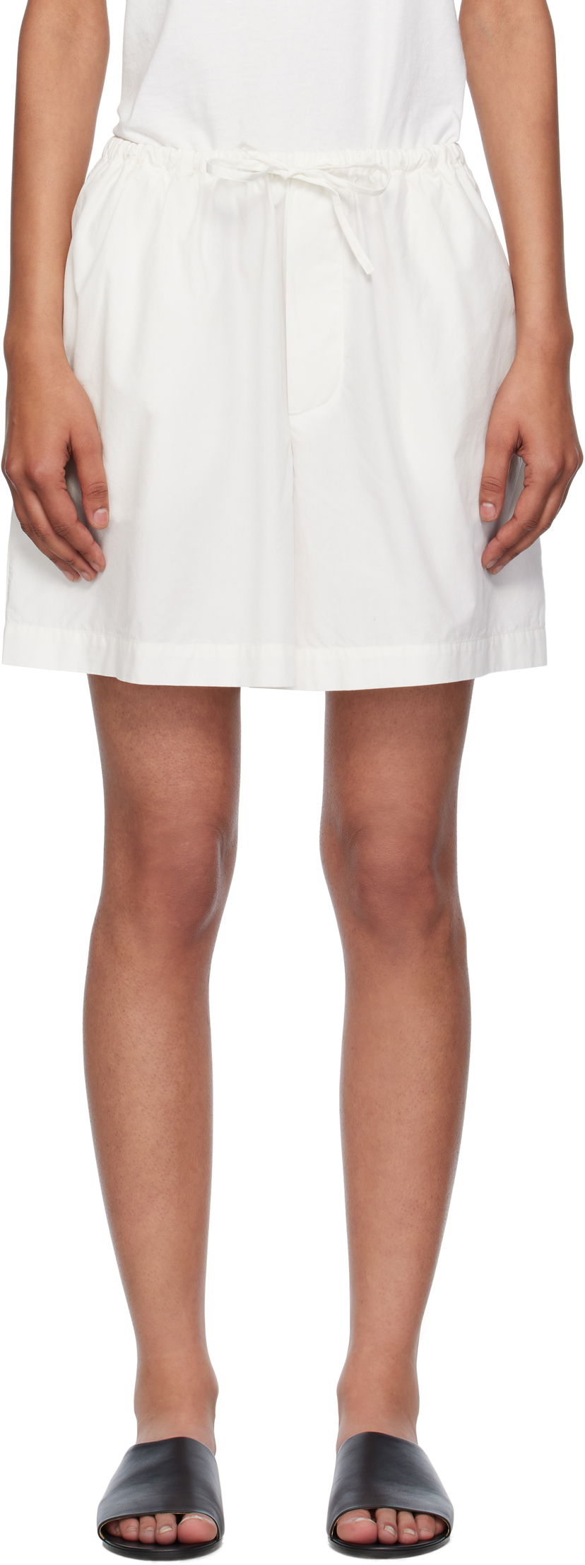 Shorts Baserange Baserange Kolla Drawstring Shorts Vit | SHKO-PO-000
