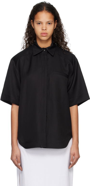 Skjorta Loulou de Saison Loulou de Saison Moheli Short Sleeve Shirt Svart | MOHELI, 0