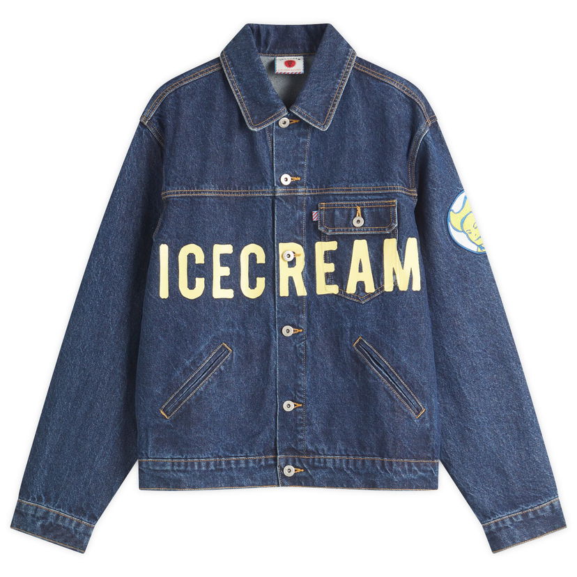 Jacka BBC IceCream ICECREAM Cowboy Denim Trucker Jacket, Size Large Blå | ICD25108-IND