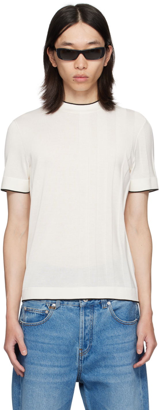 T-shirt Jacquemus Off-White 'Le t-shirt Tricot' T-Shirt Vit | 24H246KN240-2065, 0