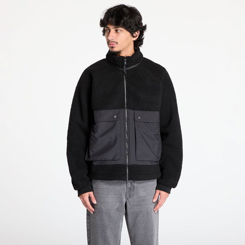 Parkas Urban Classics Short Raglan Sherpa Jacket Svart | TB6329-00825