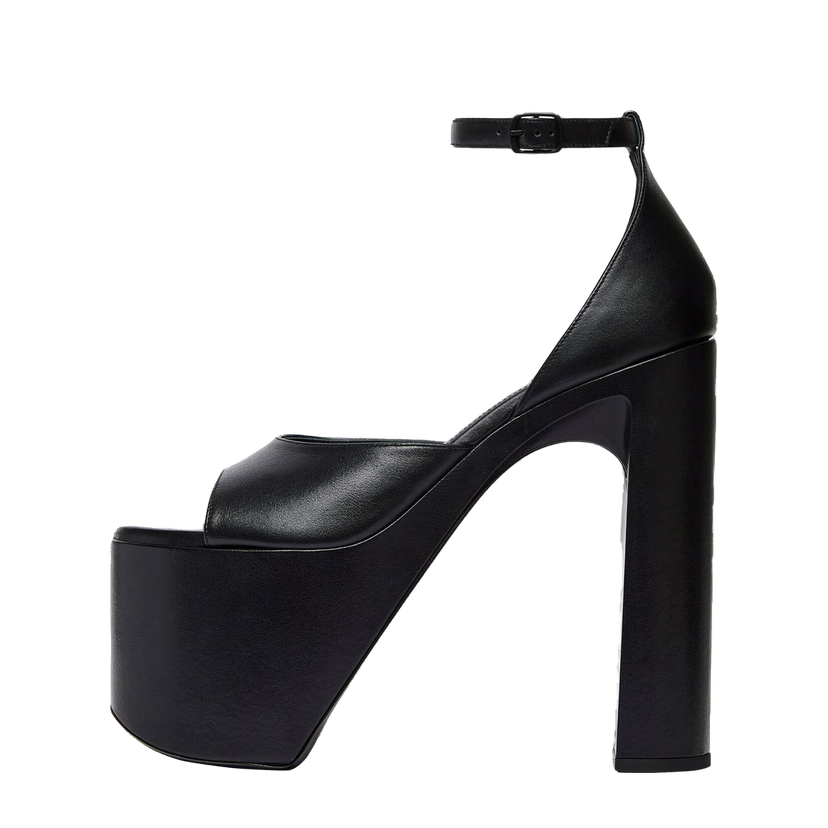 Sneakers och skor Balenciaga Camden 160mm Sandals "Black Leather" W Svart | 742308WB9G11000