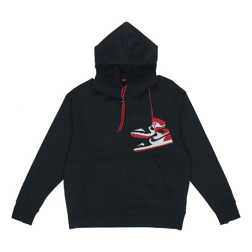 Sweatshirt Jordan Jordan Jumpman Holiday Fleece Hoodie Svart | CT3458-010