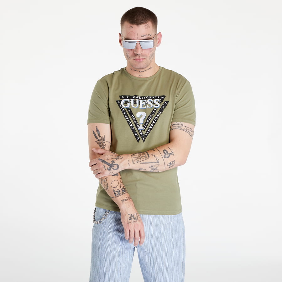 T-shirt GUESS Triangle Logo T-shirt Grön | M2BI43J1314-G8CK, 0