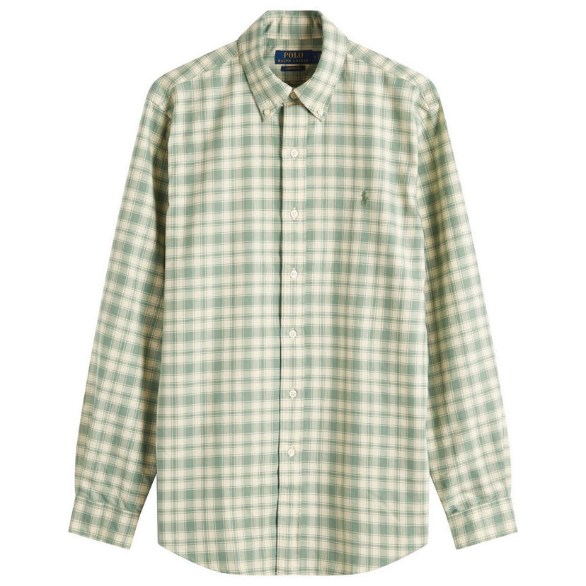 Skjorta Polo by Ralph Lauren Ralph Lauren Men's Custom Fit Oxford Shirt, Size Large Grön | 710968962001