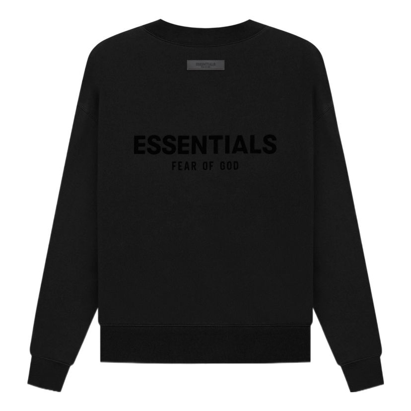Sweatshirt Fear of God Essentials SS22 Crewneck Svart | FOG-SS22-994