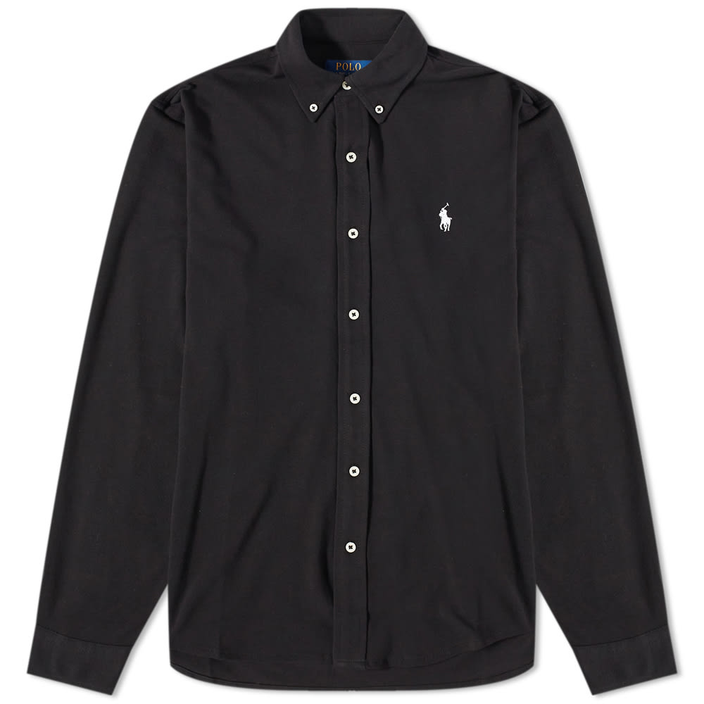 Skjorta Polo by Ralph Lauren Pique Button Down Oxford Svart | 710654408089, 0