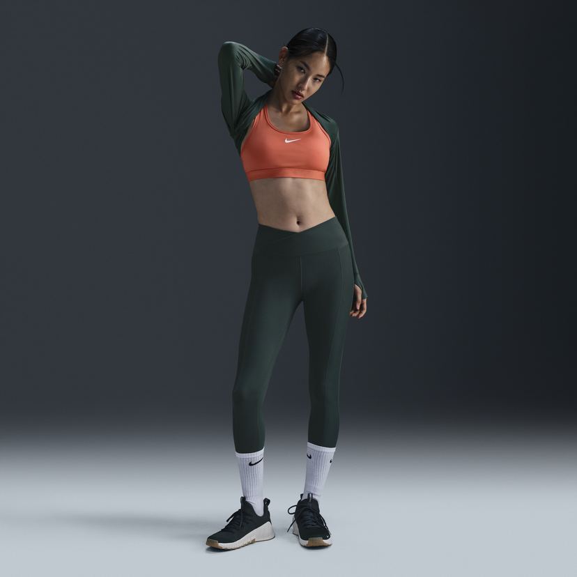 Damasker Nike 7/8 Leggings Wrap High Waisted Grön | FV7857-338