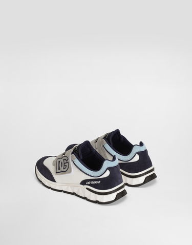Sneakers och skor Dolce & Gabbana Mesh And Split Leather DG Running Vit | DA5187AA9548D600, 2