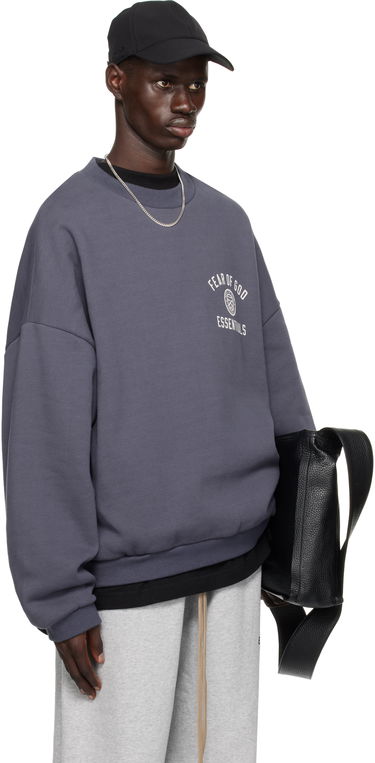Sweatshirt Fear of God Fear of God ESSENTIALS Fleece Crewneck Sweatshirt Mörkblå | 192HO246264F, 1