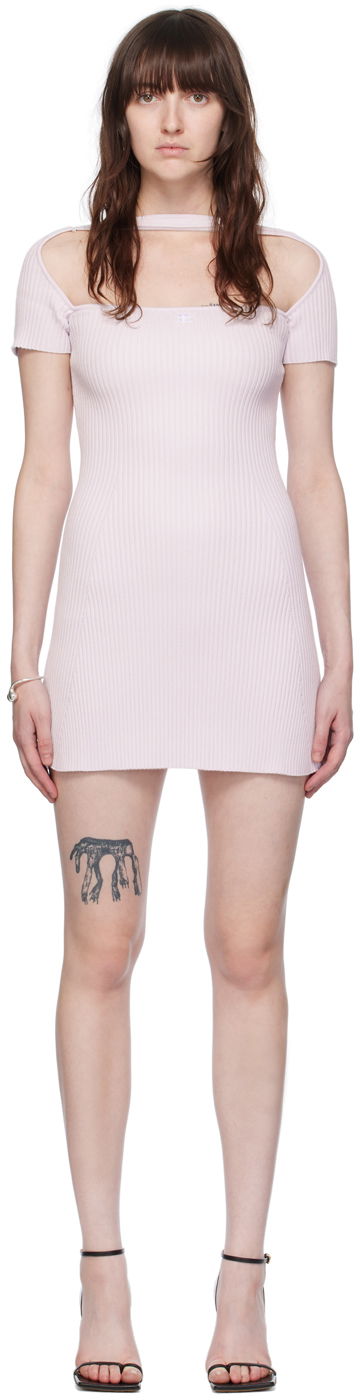 Klä Courrèges Cutout Detail Bodycon Mini Dress Purpur | 224MRO416FI0001