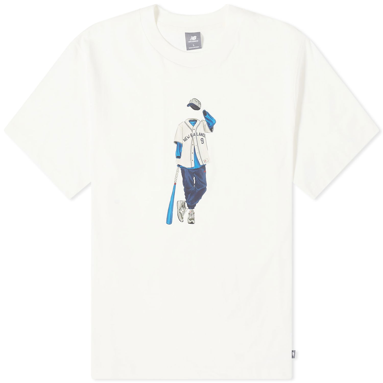 T-shirt New Balance Men's NB Athletics Baseball Style Relaxed Tee Sea Salt Vit | MT41577-SST, 0